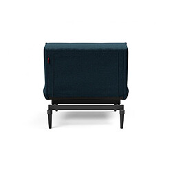 Avis Inside 75 INNOVATION LIVING Fauteuil SPLITBACK STYLETTO convertible lit 90*115 cm pieds fuseau noir tissu Argus Navy Blue