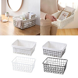 panier de fer panier salle de bain cuisine panier de rangement blanc sans entoilage