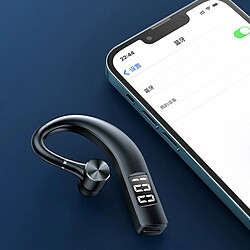 F19 Casque Affichage Numérique Bluetooth 5.2 Réduction Du Bruit Oreille Suspendue Unilatérale Sans Fil Sport Écouteur Blanc pas cher