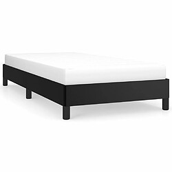 Maison Chic Lit adulte - Lit simple Cadre de lit,Structure du lit Contemporain Noir 100x200 cm Similicuir -MN27620