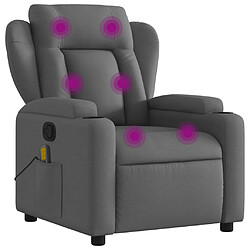 Maison Chic Fauteuil de massage inclinable,Fauteuil luxe de relaxation Gris foncé Tissu -MN88725