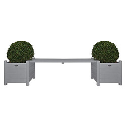 Avis Esschert Design Jardinières avec banc pont Gris CF33G