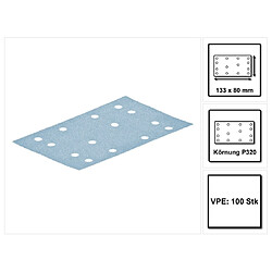 Festool STF 80x133 Bandes abrasives P320 80 x 133 mm - 100 pièces (497125) pour RTS 400, RTSC 400, RS 400, RS 4, LS 130