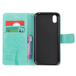 Acheter Etui en PU hibou et arbres vert pour votre Huawei Y5 (2019)/Honor 8S