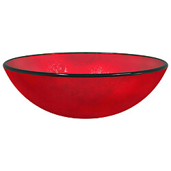 vidaXL Lavabo Verre trempé 42x14 cm Rouge