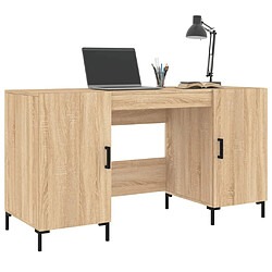 Avis Maison Chic Bureau,Table de travail,bureau de travail pour chambre chêne sonoma 140x50x75 cm bois d'ingénierie -GKD74073