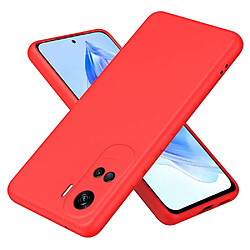 Htdmobiles Coque pour Huawei Honor 90 Lite 5G - housse etui silicone gel fine + verre trempe - ROUGE