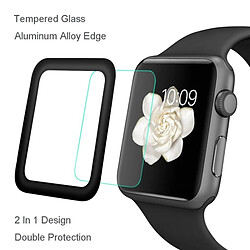 Avis Wewoo Film protecteur écran pour Apple Watch Série 1/2 42mm 0.2mm 9 H Dureté de Surface 3D Antidéflagrant Alliage D'aluminium Bord Plein Verre Trempé 2 PCS