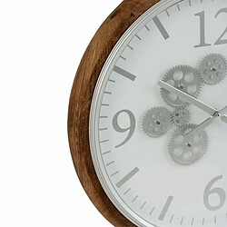 Paris Prix Horloge Murale Ronde Engrenage 74cm Blanc