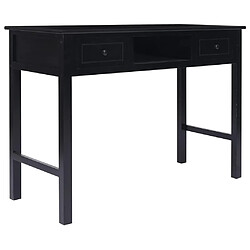 vidaXL Buffet Noir 108x45x76 cm Bois de Paulownia massif