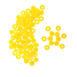 Capuchons à vis à pression à charnière en plastique à charnière en plastique avec couvercle décoratif, 50pcs, jaune