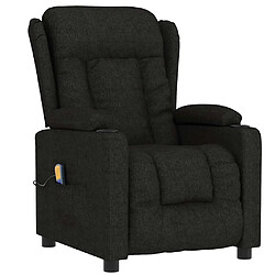 vidaXL Fauteuil de massage Noir Tissu