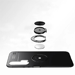 Wewoo Coque Souple Titulaire de l'anneau en métal Étui TPU rotatif à 360 degrés pour Huawei Honor 20 Pro noir + or rose pas cher