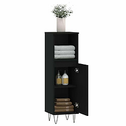 Acheter Maison Chic Armoire de salle de bain,Meuble de rangement,Meuble haut noir 30x30x100 cm bois d'ingénierie -GKD888622