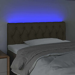 Avis Maison Chic Tête de lit scandinave à LED,meuble de chambre Taupe 90x7x78/88 cm Tissu -MN83859