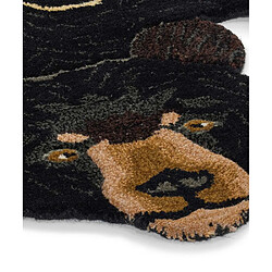 Doing Goods Grand tapis en laine Ours noir.