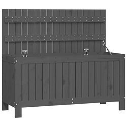 vidaXL Boîte de rangement de jardin Gris 115x49x60 cm Bois de pin