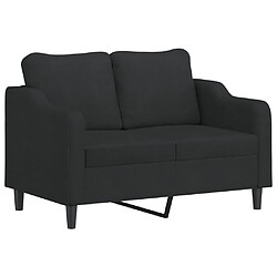 vidaXL Canapé à 2 places Noir 120 cm Tissu