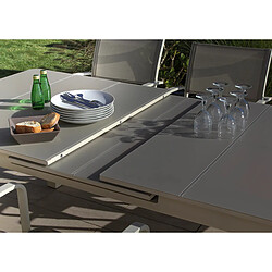 Avis Table de jardin extensible, rectangulaire en aluminium Milos Ivoire - 8/10 places - Jardiline