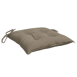 Acheter vidaXL Coussins de chaise lot de 2 taupe 40x40x7 cm tissu oxford