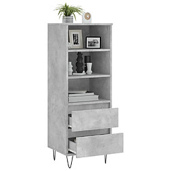 Avis vidaXL Buffet haut Gris béton 40x36x110 cm Bois d'ingénierie