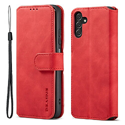 Etui en PU DG.MING style rétro, fermoir magnétique avec support rouge pour votre Samsung Galaxy A13 5G