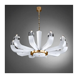 Luminaire Center Chandelier RIVIERA blanc 10 ampoules