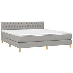 Avis Sommier à lattes,Cadre à lattes de lit et matelas et LED pour Adulte Gris clair 180x200 cm -MN36102