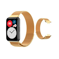 PHONECARE Bracelet Milanais Avec Fermoir Magnétique pour Huawei Watch Fit Elegant - Or