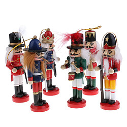 Figurine Casse-noisette En Bois Décoration De Marionnettes 6pcs Soldat Classique