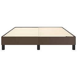 Acheter vidaXL Cadre de lit sans matelas marron 140x200 cm similicuir