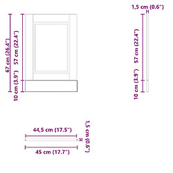 vidaXL Panneau de lave-vaisselle Porto chêne artisanal 45x1,5x67 cm pas cher