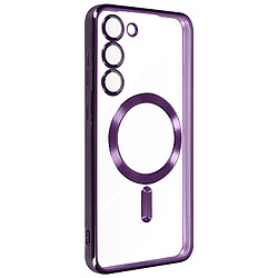 Avizar Coque MagSafe pour Samsung S23 Plus protection caméra Transparent / Violet