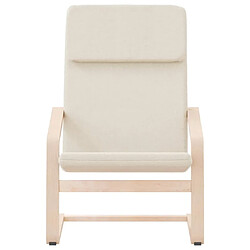 Acheter Maison Chic Chaise de relaxation | Fauteuil relax Crème Tissu -GKD59217