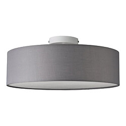 Helloshop26 Plafonnier lampe de plafond stylée moderne 3 douille e27 plastique textile organza diamètre de 45 cm gris blanc 03_0005933