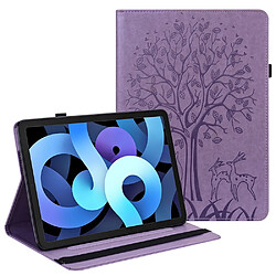 Etui en PU porte-cartes, anti-rayures, avec support violet pour votre Apple iPad Air (2020)