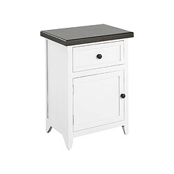 Beliani Table de chevet Blanc LAYOLA