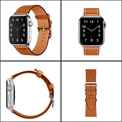 Bande de boucle en cuir de haute qualité bande de montre Apple 2 s orange en 42 mm ou 44 mm ou 45 mm pas cher