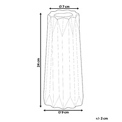 Avis Beliani Vase à fleurs AMALIADA fait à la main Céramique 24 cm Blanc