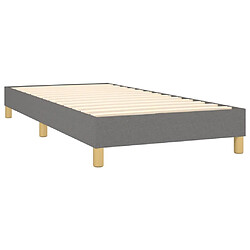 Avis vidaXL Cadre de lit sans matelas gris foncé 80x200 cm tissu