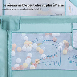 IKIDO Parc pour bébé grande portable enfants intérieur et extérieur,baby playpen,aire d'activités portable pour enfants avec porte de sécurité, maille respirante,parc bebe pliable avec balles (verte) pas cher