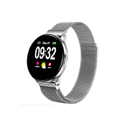 YP Select 1.22 pouces Écran couleur Pression artérielle Moniteur de fréquence cardiaque Sport Bluetooth Smart Montre-bracelet Argenté