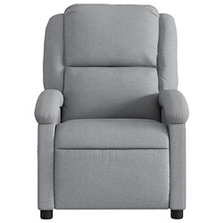 Avis Maison Chic Fauteuil inclinable,Fauteuil luxe de relaxation Gris clair Tissu -MN73981