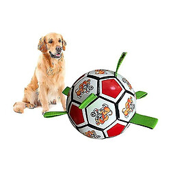 Jouet Balle pour Chien, Jouet Soccer Interactif pour Chien avec Scratch, Jouet Interactif pour Chien, Jouet de Jardin pour Chien, Rouge, 15cm - Snngv