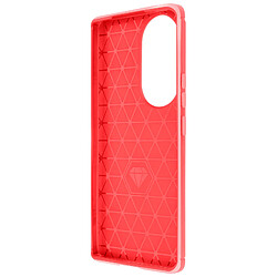 Avizar Coque pour Honor 90 Flexible Effet Carbone Antichoc Classic Carb Rouge