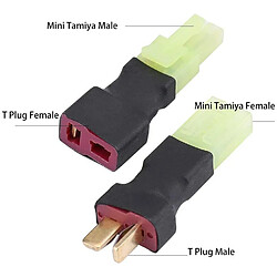 Avis Herpotherm 1 Connecteur Mini Tamiya Mâle vers T-Plug Mâle et 1 Mini Tamiya Femelle vers Connecteur T Femelle