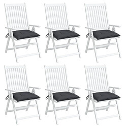 Avis vidaXL Coussins de chaise lot de 6 anthracite 40x40x7 cm