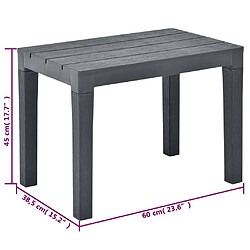 vidaXL Bancs de jardin 2 pcs Anthracite Plastique pas cher