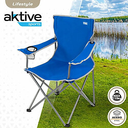 Avis Chaise de camping pliante Aktive Bleu 45 x 82 x 47 cm (4 Unités)