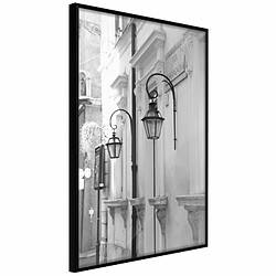 Paris Prix Affiche Murale Encadrée Old Town's Charm 20 x 30 cm Noir